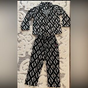 Kids Black and White Pajama Set